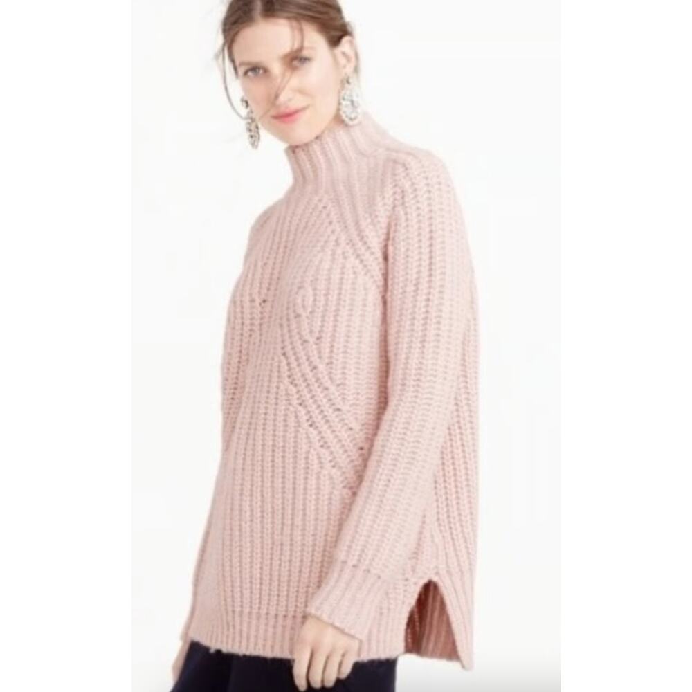 J. Crew Collections Pink Wool Alpaca Knit Sweater Medium.